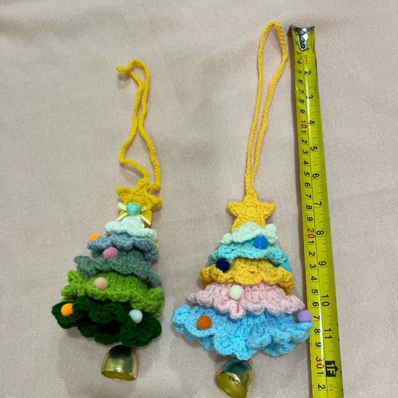 2 pcs Colorful Crochet Christmas Tree Ornaments 📦 2 for 35 📦 - Picture 2 of 7